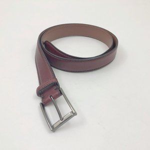 EUC Joseph Abboud Men's Brown Leather Handcrafted Italy Belt Size 42
